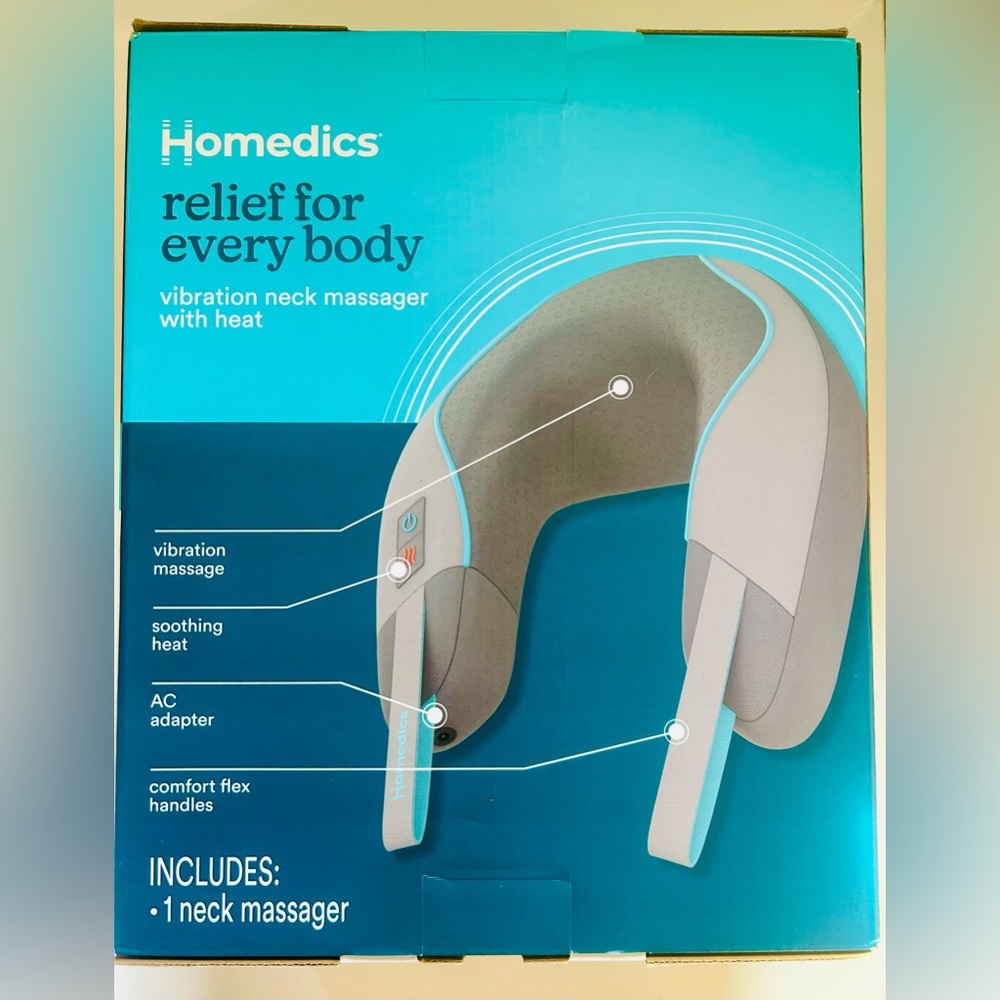 Homedics Neck Massager with Comfort Foam Vibration and Soothing Heat - Picture 2 of 2